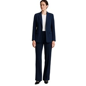 Akris Punto Navy Minimalist Blazer Jacket Size 8 Made in Romania Size 44 IT
